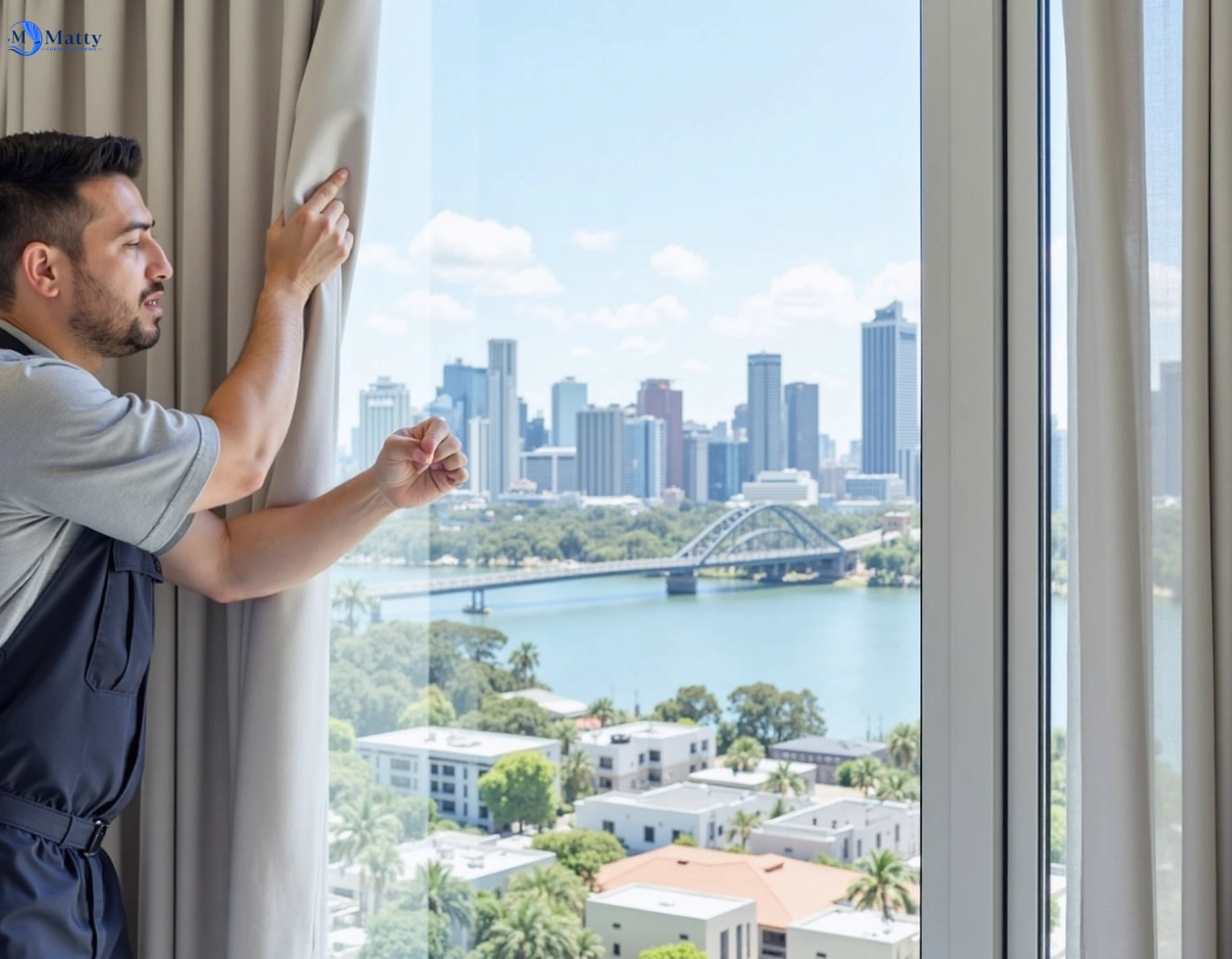 Professional curtain steam cleaning service varroville-nsw QLD by Matty Curtain Cleaning